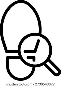 footsteps line icon illustration vector