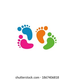 Footsteps logo icon design illustration