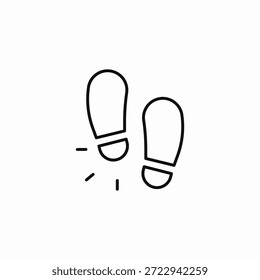 Fußspuren Markierungen Symbol Vektor