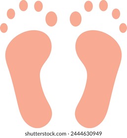 Footsteps Vector Flat Icon Design