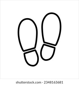 Footsteps vector,Shoes print icon,Footprint pictogram, flat vector sign isolated on white background.1.eps