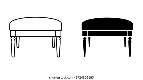 Icono de reposapiés Diseño gráfico. Ilustraciones de icono de Vector