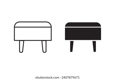 Juego de iconos de pie de página. ilustración vectorial