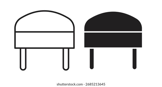 Fußhocker-Symbol, Vektorsymbol