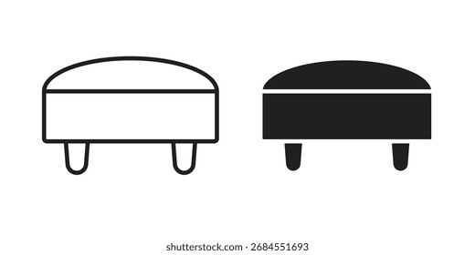 Conjunto de Vector simple de los iconos del taburete. sistema del símbolo del logotipo
