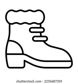 Footwear accessory vector icon design of winter boot