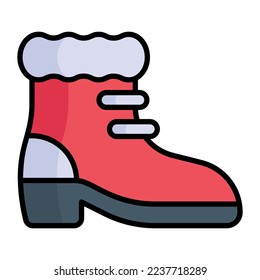 Schuhzubehör, Vektorsymbol-Design von Winterschuhen