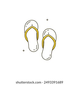 Footwear, Beach Sandals Vector Icon Design