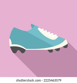 Footwear boot icon flat vector. Soccer shoe. Football boot