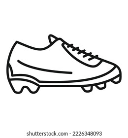 Footwear boot icon outline vector. Soccer shoe. Football boot