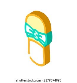 footwear decorated bow isometric icon vector. footwear decorated bow sign. isolated symbol illustration
