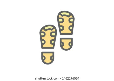 Footwear filled line icons. Adventure icons . Symbol, logo illustration. Pixel perfect. modern design