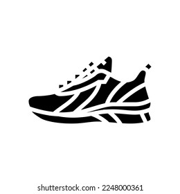 footwear fitness sport glyph icon vector. footwear fitness sport sign. isolated symbol illustration