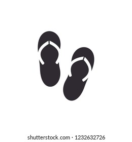 Footwear flip-flop icon vector