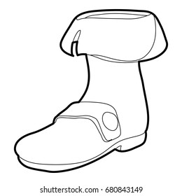 Footwear icon in outline style isolated on white vector illustration