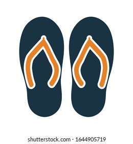 Footwear icon / slipper sandal vector