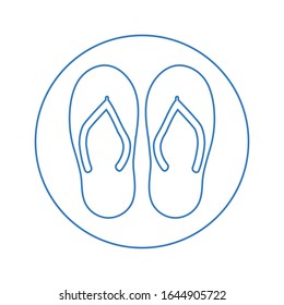 Footwear icon / slipper sandal vector