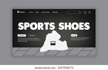 
Footwear Landing Page Template and Sneaker Landing Page User Interface Design Sneakers Sale Landing Page User Interface Design and Exclusive Modern Sports Sneakers Fashion homepage 