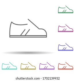 Footwear multi color icon. Simple thin line, outline vector of school icons for ui and ux, website or mobile application