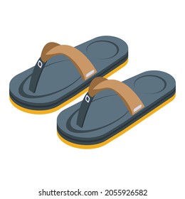 Footwear sandals icon. Isometric of footwear sandals vector icon for web design isolated on white background