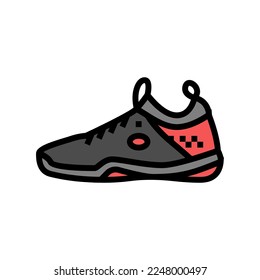 footwear shoes badminton color icon vector. footwear shoes badminton sign. isolated symbol illustration