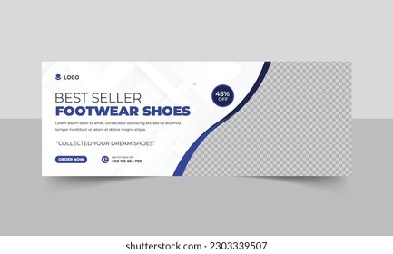 Footwear shoes sale social media post template, Sale shoe social media cover template, Fashion sale banner design, Sport sneaker web  banner template