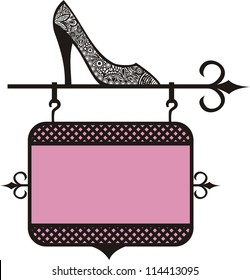 Footwear sign pattern vector illustration