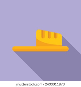Footwear slippers icon flat vector. Indoor cozy shoe. Paw apparel