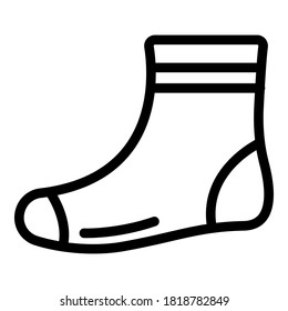 Footwear sock icon. Outline footwear sock vector icon for web design isolated on white background
