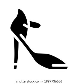 footwear stylist glyph icon vector. footwear stylist sign. isolated contour symbol black illustration