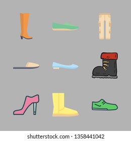 footwear vector icon set