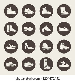 Footwear vector icons