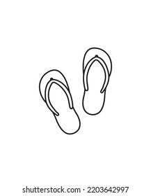 Footwear vector outline isolated on white background. line art vector.