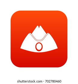 Forage cap icon digital red for any design isolated on white vector illustration