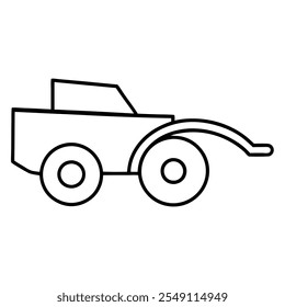 forage harvester vector art illustration