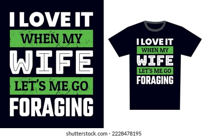 Vector de plantilla de diseño de camiseta de Foraging