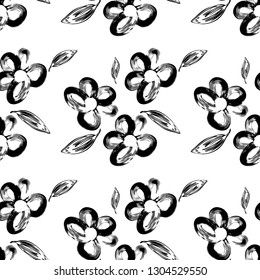 Foral Seamless Pattern. Hand Drawn Illustration.