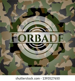 Forbade camouflage emblem. Vector Illustration. Detailed.