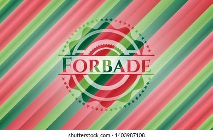 Forbade christmas style emblem. Vector Illustration. Detailed.
