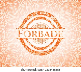 Forbade orange mosaic emblem