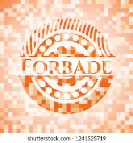 Forbade orange mosaic emblem