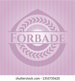 Forbade retro pink emblem