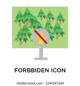 Forbbiden icon vector isolated on white background for your web and mobile app design, Forbbiden logo concept