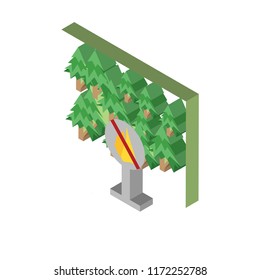 Forbbiden isometric left top view 3D icon