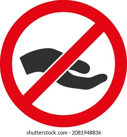 Vergessen Sie die Zeigerfunktion mit flachem Stil. Einziger Vektorgrafik, die die Frage stellt, Hand Symbol auf weißem Hintergrund.