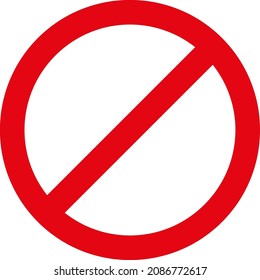 Icono de prohibición con estilo plano. Imagen de icono vectorial aislado en un fondo blanco.