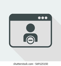 Forbidden access flat icon