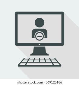 Forbidden access flat icon