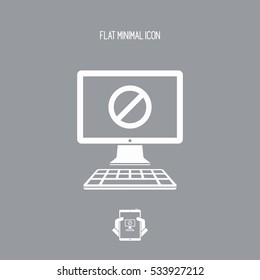 Forbidden access - Private area - Vector web icon