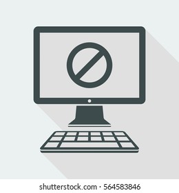Forbidden access - Private area - Vector web icon